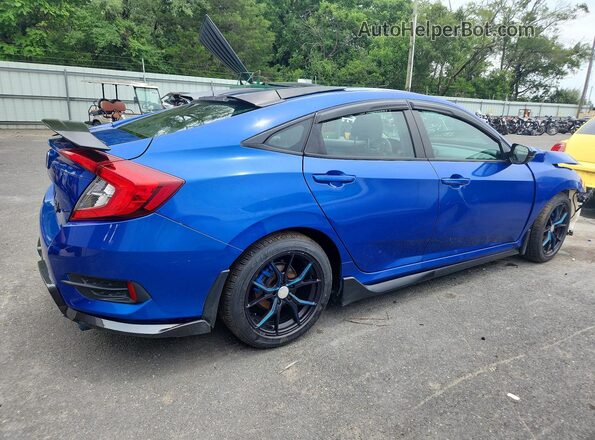 2HGFC2F56JH523635 2018 HONDA CIVIC Blue უკანა მარჯვენა