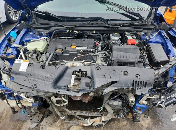 2HGFC2F56JH523635 2018 HONDA CIVIC Blue უკანა სალონის ხედი