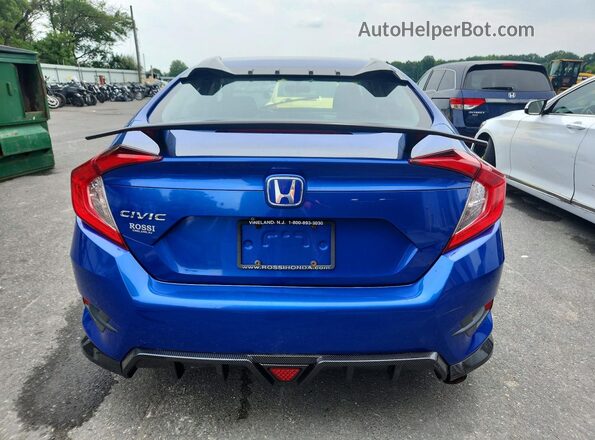 2HGFC2F56JH523635 2018 HONDA CIVIC Blue უკანა ხედი