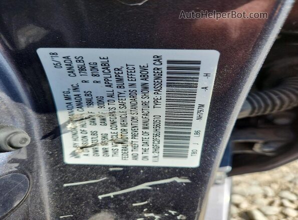 2HGFC2F56JH560510 2018 HONDA CIVIC Gray Вид підкапотного простору