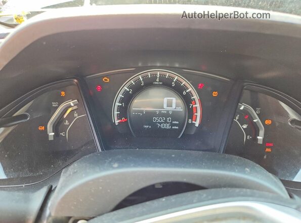 2HGFC2F56JH574598 2018 HONDA CIVIC Black Вид щитка приладів