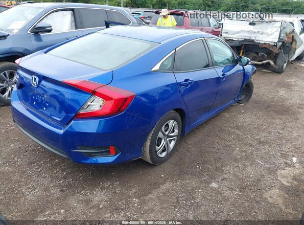 2HGFC2F56JH604103 2018 HONDA CIVIC Синий Задняя правая четверть