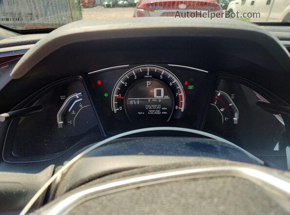 2HGFC2F56JH609947 2018 HONDA CIVIC Red ხელსაწყოთა პანელის ხედი