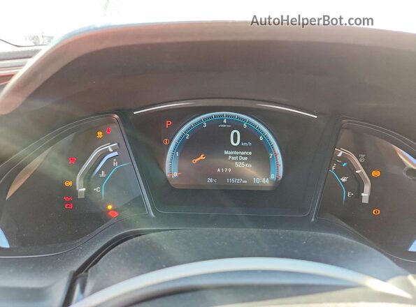 2HGFC2F57GH032855 2016 HONDA CIVIC White Vista del cuadro de instrumentos