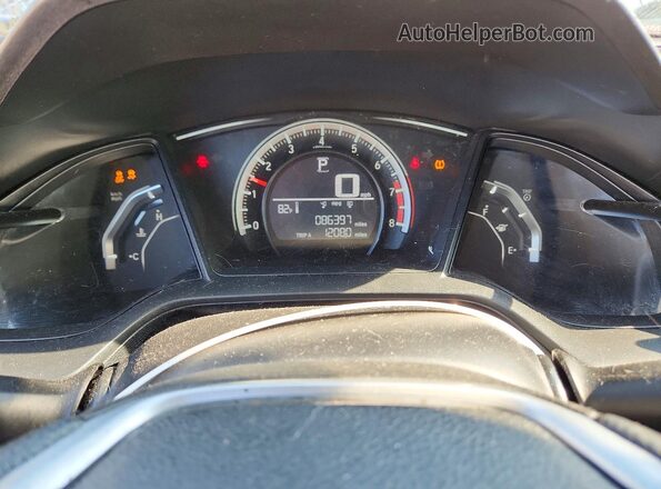 2HGFC2F57GH515326 2016 HONDA CIVIC Black Вид щитка приладів