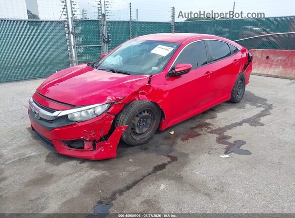 2HGFC2F57GH569211 2016 HONDA CIVIC Red Առջևի ձախ երեք քառորդ տեսարան