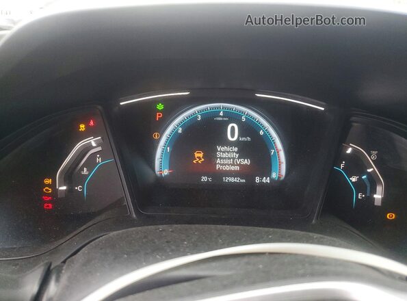 2HGFC2F57HH016401 2017 HONDA CIVIC White Instrument cluster view