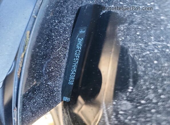 2HGFC2F57HH543838 2017 HONDA CIVIC Black VIN կոդի պիտակի տեսք