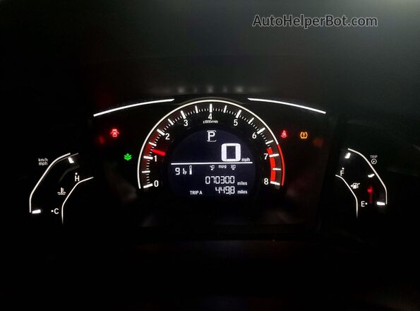 2HGFC2F57JH524809 2018 HONDA CIVIC Gray Սարքավորումների վահանակի տեսք