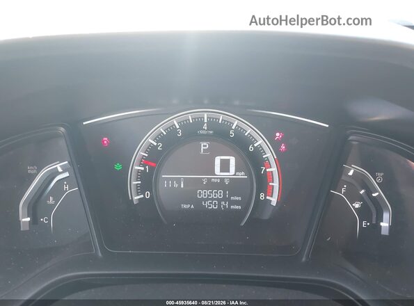 2HGFC2F57JH532926 2018 HONDA CIVIC White უკანა სავარძლების ხედი
