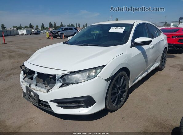 2HGFC2F57JH532926 2018 HONDA CIVIC White წინა მარცხენა ხედი სამი მეოთხედიდან