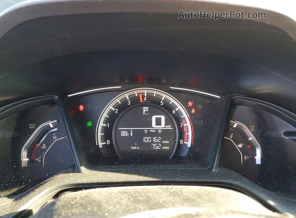 2HGFC2F57JH540928 2018 HONDA CIVIC Black Instrument cluster view
