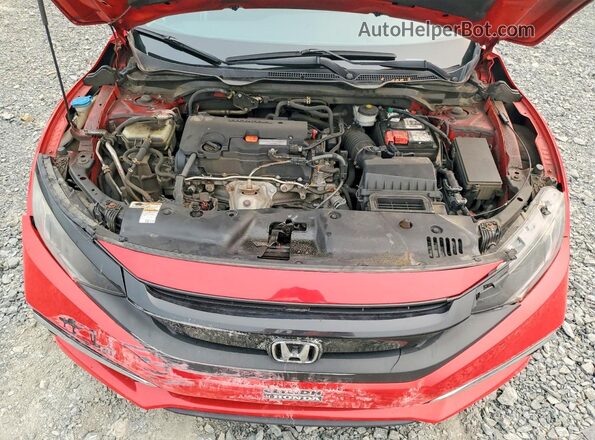 2HGFC2F57KH000108 2019 HONDA CIVIC Red Вид задньої частини салону