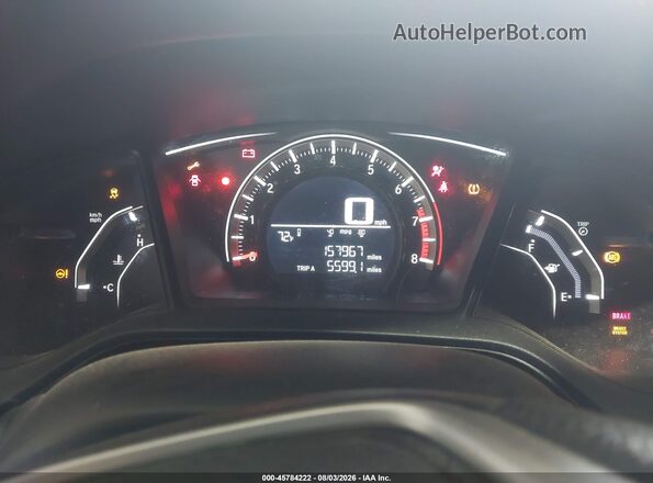2HGFC2F58GH538906 2016 HONDA CIVIC Black უკანა სავარძლების ხედი