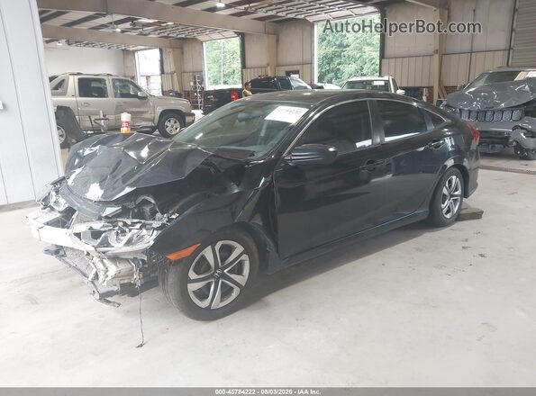 2HGFC2F58GH538906 2016 HONDA CIVIC Black წინა მარცხენა ხედი სამი მეოთხედიდან