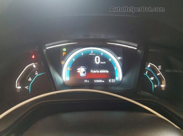 2HGFC2F58JH000486 2018 HONDA CIVIC Black Սարքավորումների վահանակի տեսք