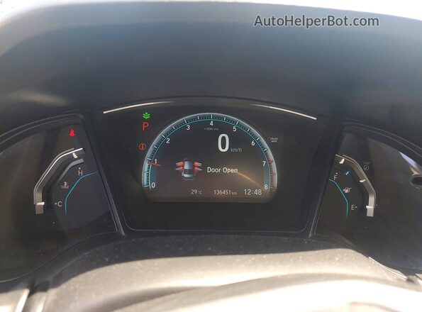 2HGFC2F58JH012556 2018 HONDA CIVIC Silver Widok zestawu wskaźników