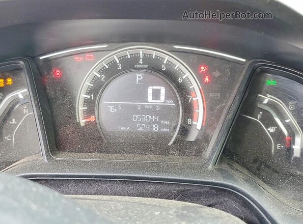 2HGFC2F58JH542333 2018 HONDA CIVIC Blue Instrument cluster view