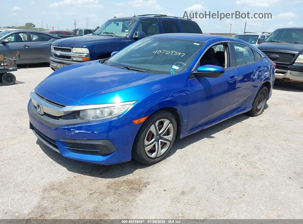 2HGFC2F58JH596893 2018 HONDA CIVIC Blue Передня ліва чверть