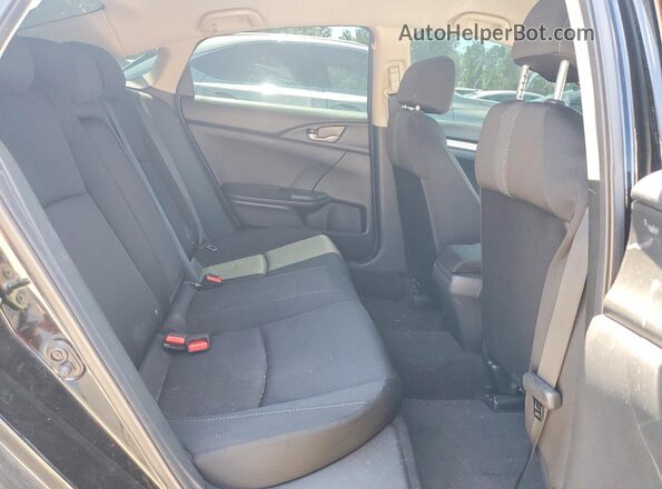 2HGFC2F58LH006694 2020 HONDA CIVIC Black უკანა სავარძლების ხედი