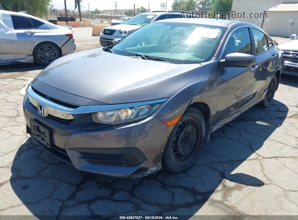 2HGFC2F59GH531530 2016 HONDA CIVIC Gray Առջևի ձախ երեք քառորդ տեսարան