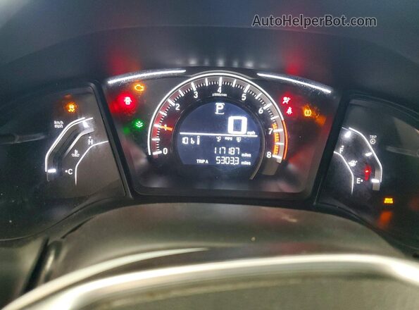 2HGFC2F59HH576677 2017 HONDA CIVIC Black Вид щитка приладів