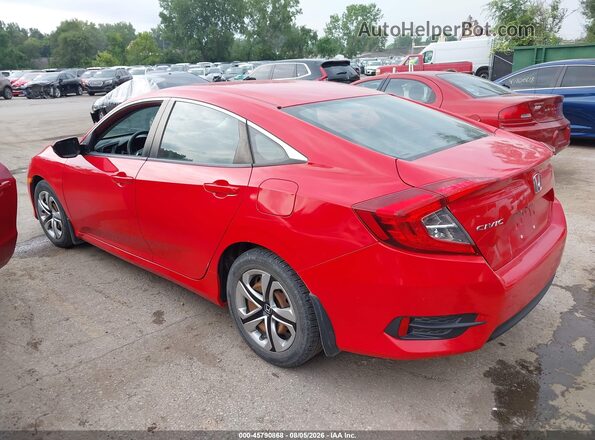 2HGFC2F59JH541725 2018 HONDA CIVIC Red Trasero izquierdo