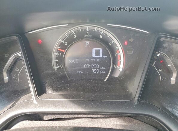 2HGFC2F59JH566723 2018 HONDA CIVIC Серебряный Вид щитка приборов
