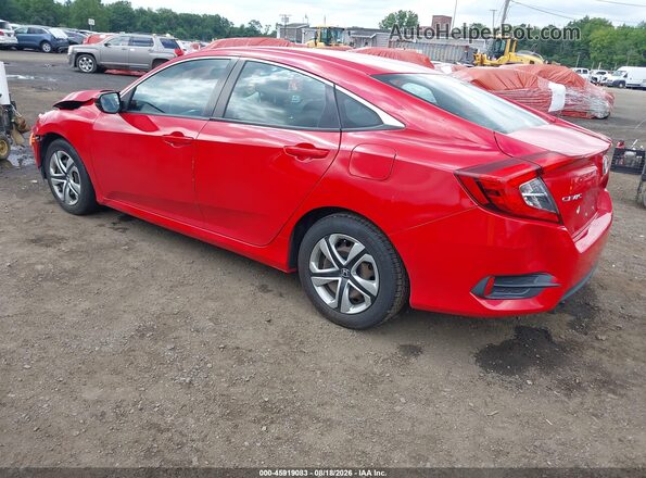 2HGFC2F5XGH562737 2016 HONDA CIVIC Red Tył lewy