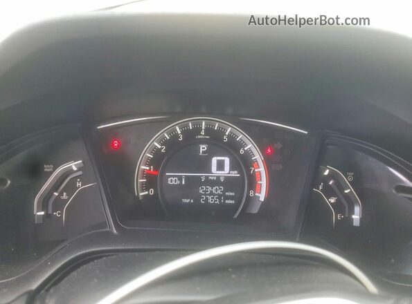2HGFC2F5XGH575987 2016 HONDA CIVIC Black Սարքավորումների վահանակի տեսք