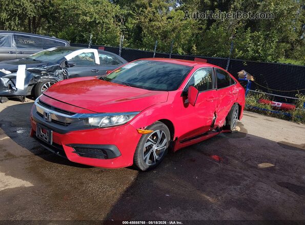 2HGFC2F5XGH576346 2016 HONDA CIVIC Red წინა მარცხენა ხედი სამი მეოთხედიდან