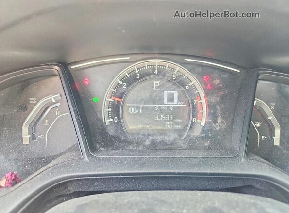 2HGFC2F5XHH502247 2017 HONDA CIVIC Red Instrument cluster view