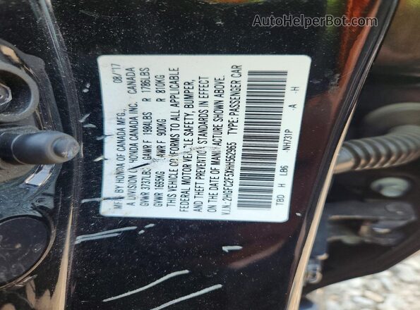 2HGFC2F5XHH562965 2017 HONDA CIVIC Black Vista del compartimento del motor