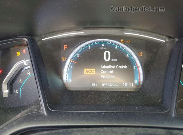2HGFC2F60KH536567 2019 HONDA CIVIC Black Instrument cluster view