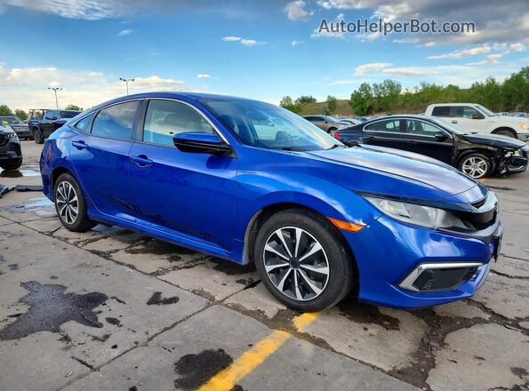 2HGFC2F60KH574672 2019 HONDA CIVIC Blue Առջևի աջ