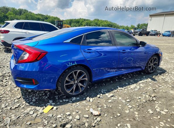 2HGFC2F60LH522573 2020 HONDA CIVIC Blue უკანა მარჯვენა