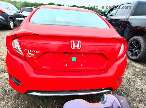 2HGFC2F60LH526381 2020 HONDA CIVIC Red Vista trasera