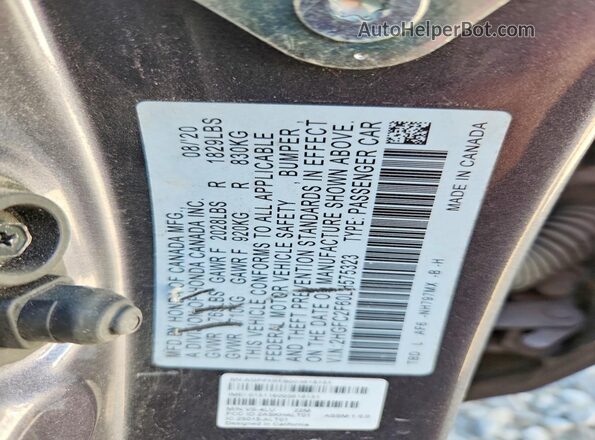2HGFC2F60LH575323 2020 HONDA CIVIC Gray Engine compartment view