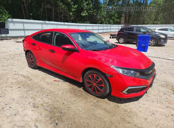 2HGFC2F60LH576293 2020 HONDA CIVIC Красный Передняя правая четверть