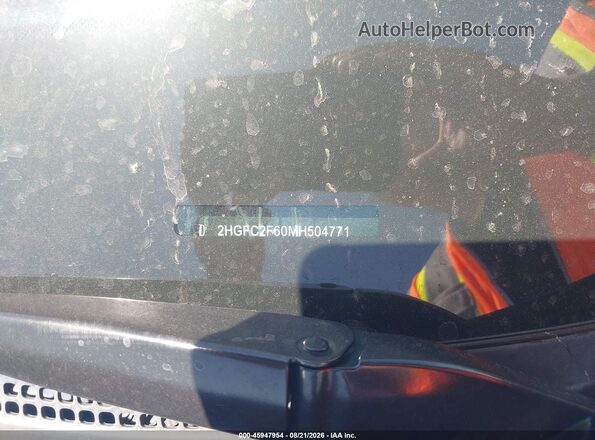 2HGFC2F60MH504771 2021 HONDA CIVIC Blue ძრავის განყოფილების ხედი
