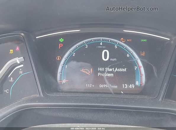 2HGFC2F60MH504771 2021 HONDA CIVIC Blue უკანა სავარძლების ხედი