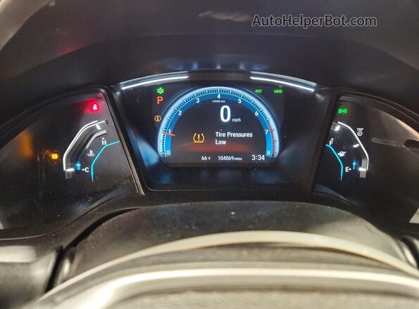 2HGFC2F60MH555820 2021 HONDA CIVIC Gray Вид щитка приладів