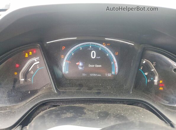 2HGFC2F61KH552910 2019 HONDA CIVIC Black Widok zestawu wskaźników