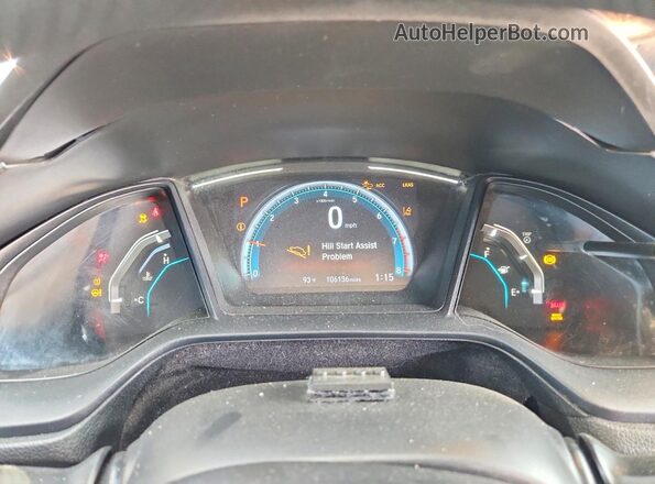 2HGFC2F61KH575734 2019 HONDA CIVIC White Սարքավորումների վահանակի տեսք