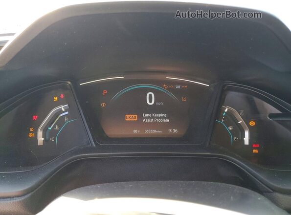 2HGFC2F61LH542573 2020 HONDA CIVIC Black Սարքավորումների վահանակի տեսք