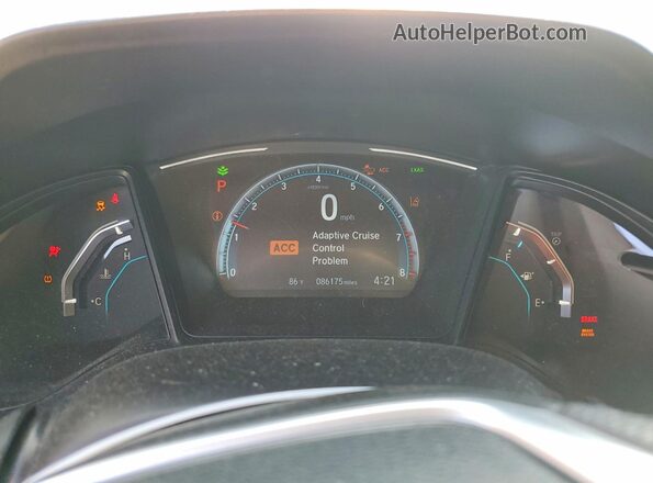 2HGFC2F61LH558935 2020 HONDA CIVIC Blue ხელსაწყოთა პანელის ხედი