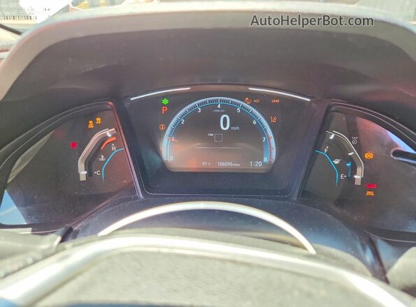 2HGFC2F62KH530091 2019 HONDA CIVIC Silver ხელსაწყოთა პანელის ხედი