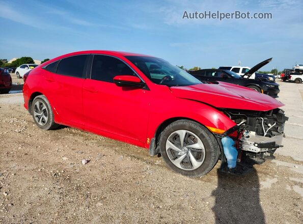 2HGFC2F62MH525847 2021 HONDA CIVIC Красный Передняя правая четверть