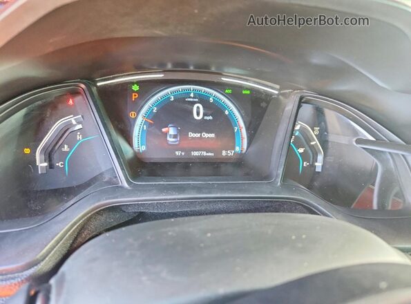 2HGFC2F62MH525847 2021 HONDA CIVIC Красный Вид щитка приборов
