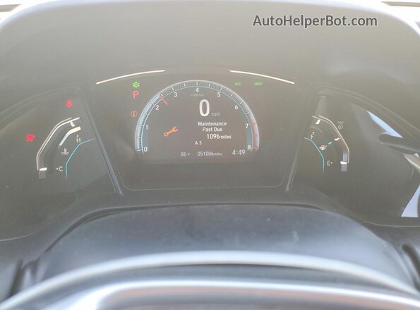2HGFC2F63MH510452 2021 HONDA CIVIC White Vista del cuadro de instrumentos
